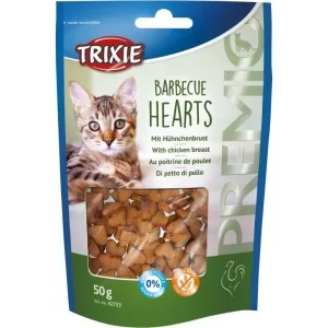 Ласощі для котів Trixie Premio Barbecue Hearts з куркою 50 г (4011905427034)