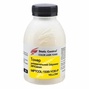 Тонер HP/Canon 150г yellow фасовка Static Control (MPTCOL-150B-YOS-P)