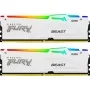 Модуль пам'яті для комп'ютера DDR5 64GB (2x32GB) 5600 MHz FURY Beast White RGB Kingston Fury (ex.HyperX) (KF556C40BWAK2-64)