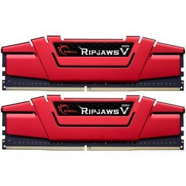 Модуль пам'яті для комп'ютера DDR4 8GB (2x4GB) 2400 MHz RipjawsV Red G.Skill (F4-2400C15D-8GVR) ціна 1 841грн - фотографія 2