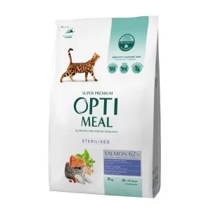 Сухий корм для кішок Optimeal для стерилізованих/кастрованих з лососем 4 кг (4820215368148)