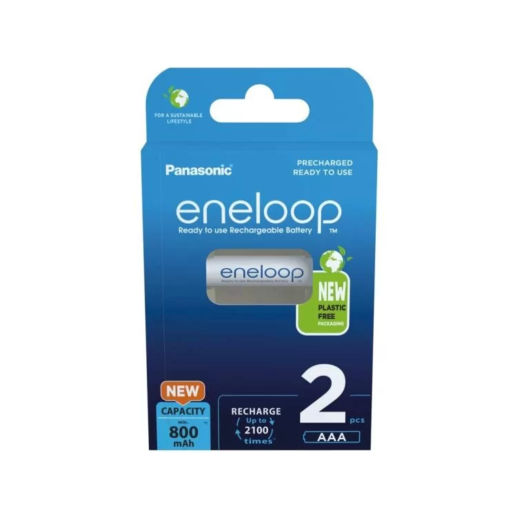 Акумулятор Panasonic Eneloop AAA 800mAh NI-MH * 2 (BK-4MCDE/2BE)