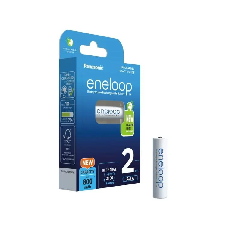 продаємо Акумулятор Panasonic Eneloop AAA 800mAh NI-MH * 2 (BK-4MCDE/2BE) в Україні - фото 4