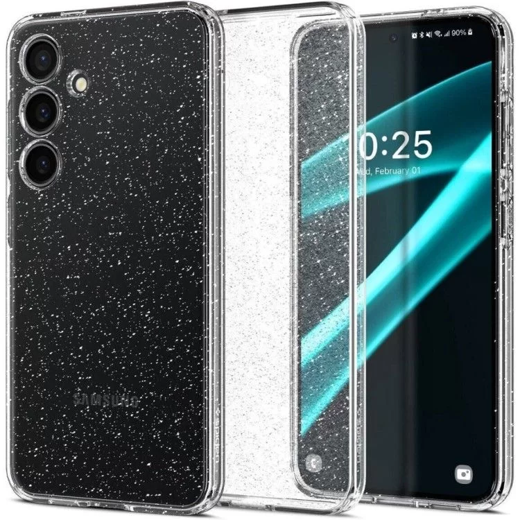 Чехол для мобильного телефона Spigen Samsung Galaxy S24+, Liquid Crystal Glitter, Crystal Quartz (ACS07325) - фото 10