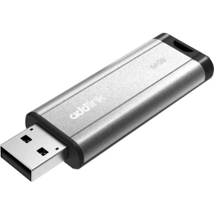 USB флеш накопичувач AddLink 64GB U25 Silver USB 2.0 (ad64GBU25S2) ціна 321грн - фотографія 2