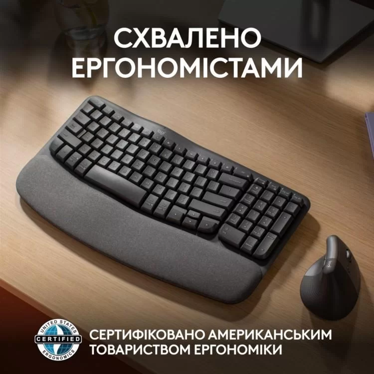 Клавіатура Logitech Wave Keys Bluetooth/Wireless Black (920-012304) відгуки - зображення 5