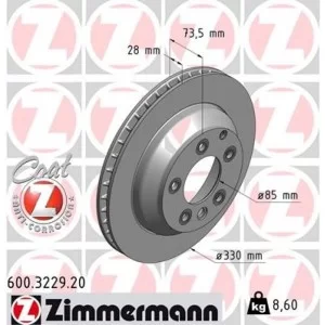 Тормозной диск ZIMMERMANN 600.3229.20