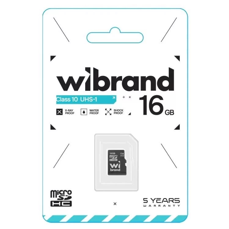 Карта памяти Wibrand 16GB microSD class 10 UHS-I (WICDHU1/16GB) цена 237грн - фотография 2