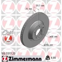 Гальмівний диск ZIMMERMANN 100.3317.20