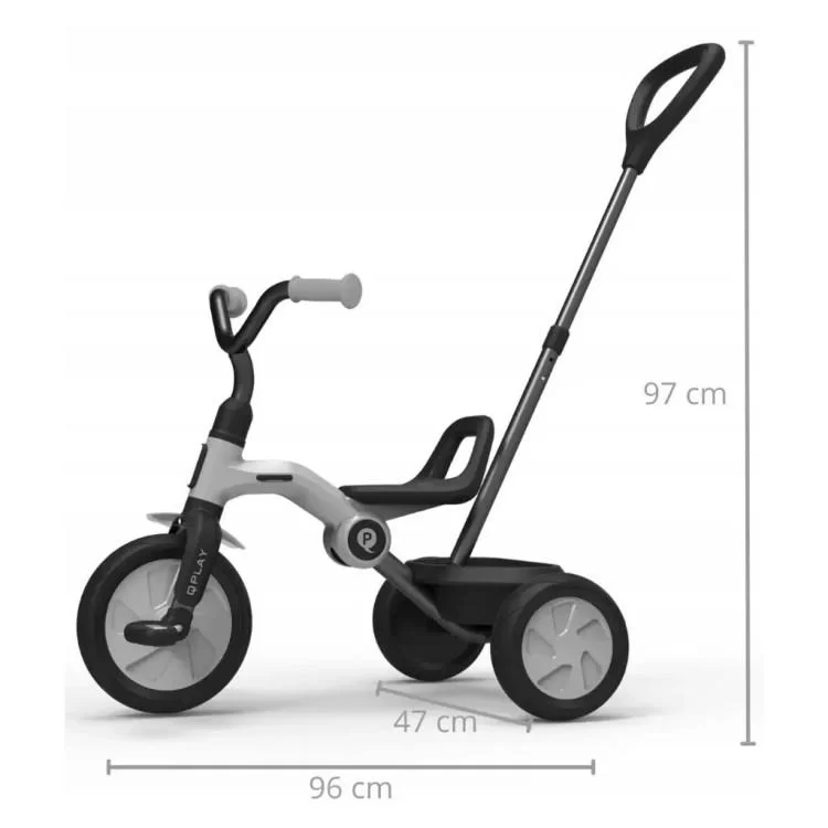 продаємо Дитячий велосипед QPlay Ant+ LightBlue складаний із батьківською ручкою (T190-2Ant+LightBlue) в Україні - фото 4