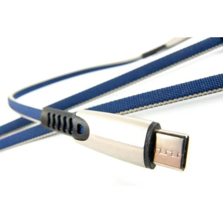 Дата кабель USB 2.0 AM to Type-C 0.25m blue Dengos (PLS-TC-SHRT-PLSK-BLUE) цена 272грн - фотография 2