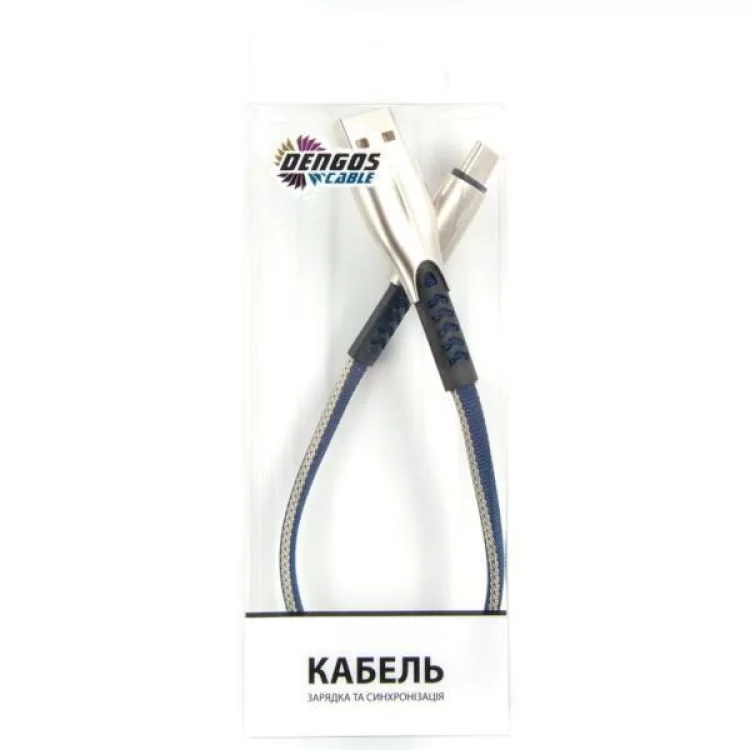 продаємо Дата кабель USB 2.0 AM to Type-C 0.25m blue Dengos (PLS-TC-SHRT-PLSK-BLUE) в Україні - фото 4