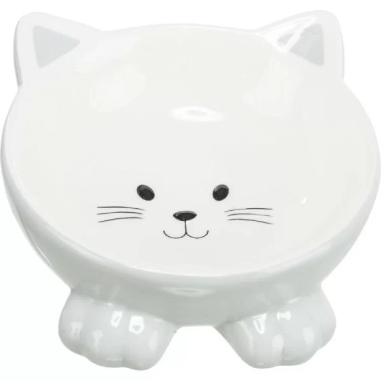 Посуда для кошек Trixie Миска керамическая в виде котика150 мл/14 см (цвета в ассортименте) (4011905248073) цена 450грн - фотография 2
