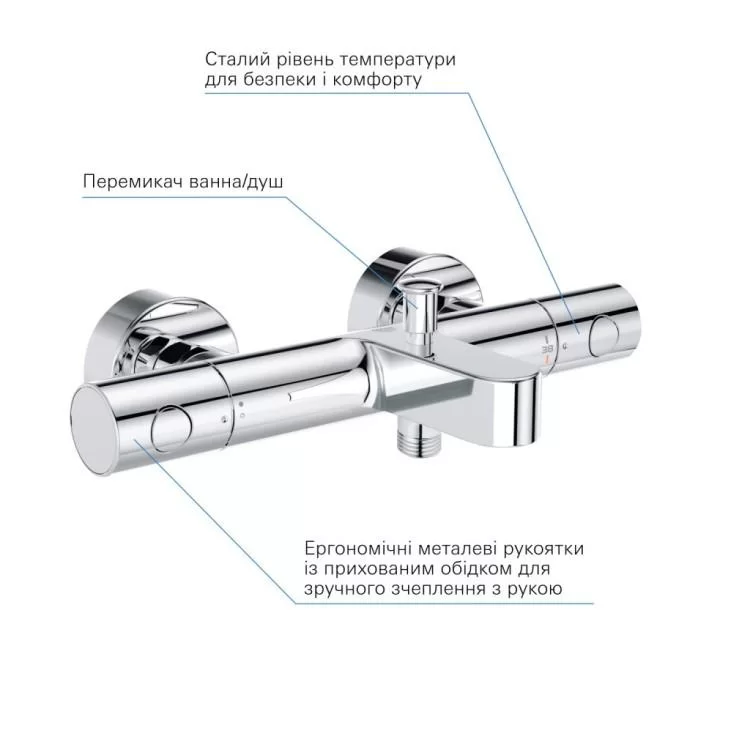 Смеситель Grohe Grohtherm 800 Cosmopolitan (34766000) цена 20 995грн - фотография 2