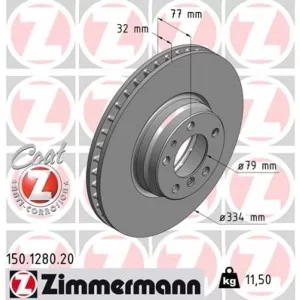 Тормозной диск ZIMMERMANN 150.1280.20