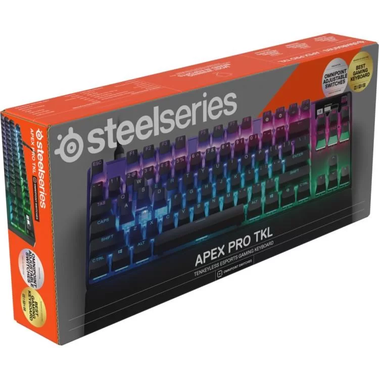 Клавиатура SteelSeries Apex Pro TKL 2023 USB UA Black (64856) - фото 9