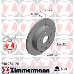 Тормозной диск ZIMMERMANN 590.2801.20