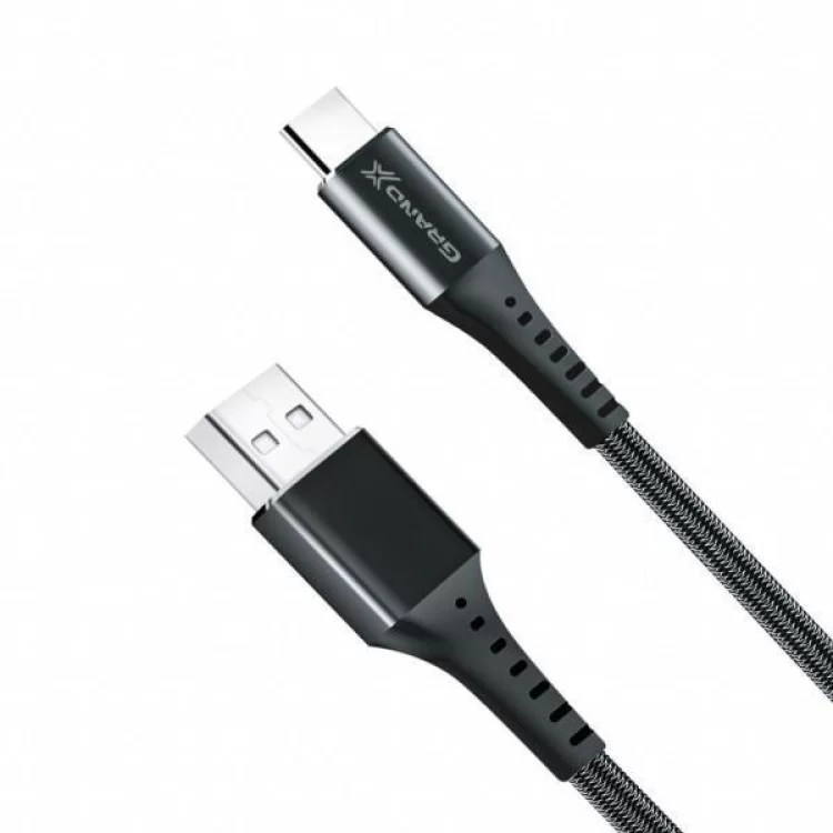 Дата кабель USB 2.0 AM to Type-C 1.2m Black Grand-X (FC-12B) ціна 194грн - фотографія 2