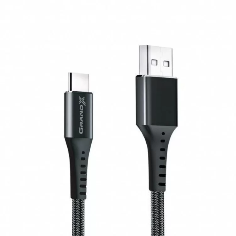 в продажу Дата кабель USB 2.0 AM to Type-C 1.2m Black Grand-X (FC-12B) - фото 3