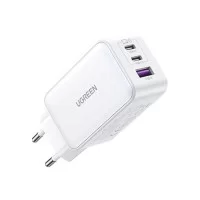 Зарядное устройство Ugreen USB-A+2*USB-C 65W GaN Tech Fast White (CD224/15334)