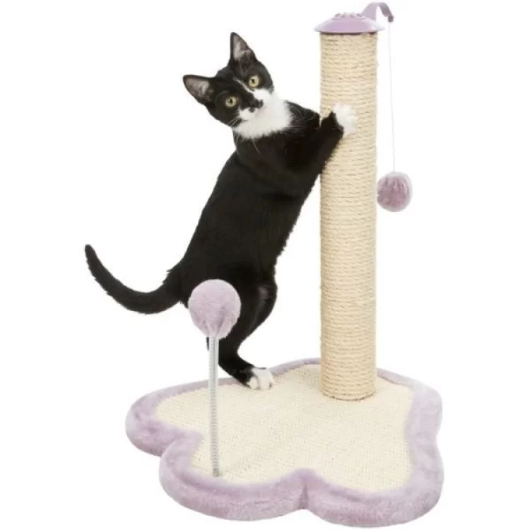 Дряпка (когтеточка) для котов Trixie Junior Столбик-лапа с игрушками 40х38х50 см светло-сиреневый (4011905429311) инструкция - картинка 6