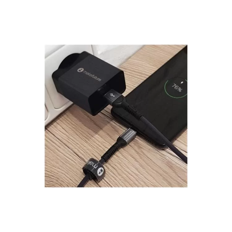 в продажу Зарядний пристрій MakeFuture 18W Type-C PD + USB QC3.0 White (MCW-32PWH) - фото 3