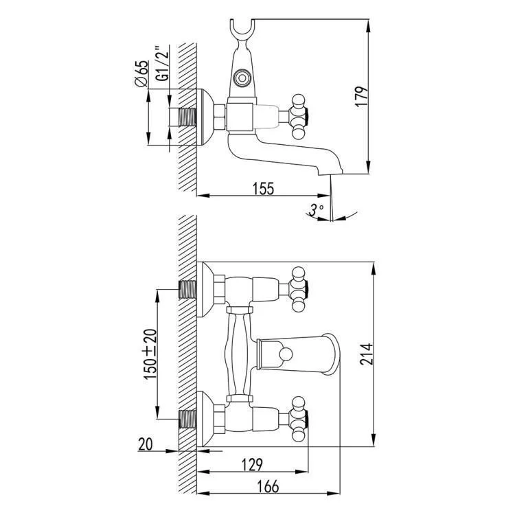 Смеситель Corso FE-2C152C (9679200) характеристики - фотография 7