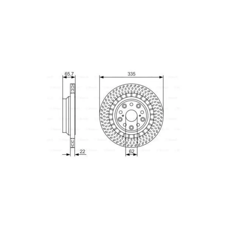 Тормозной диск Bosch 0 986 479 T34 цена 1 915грн - фотография 2