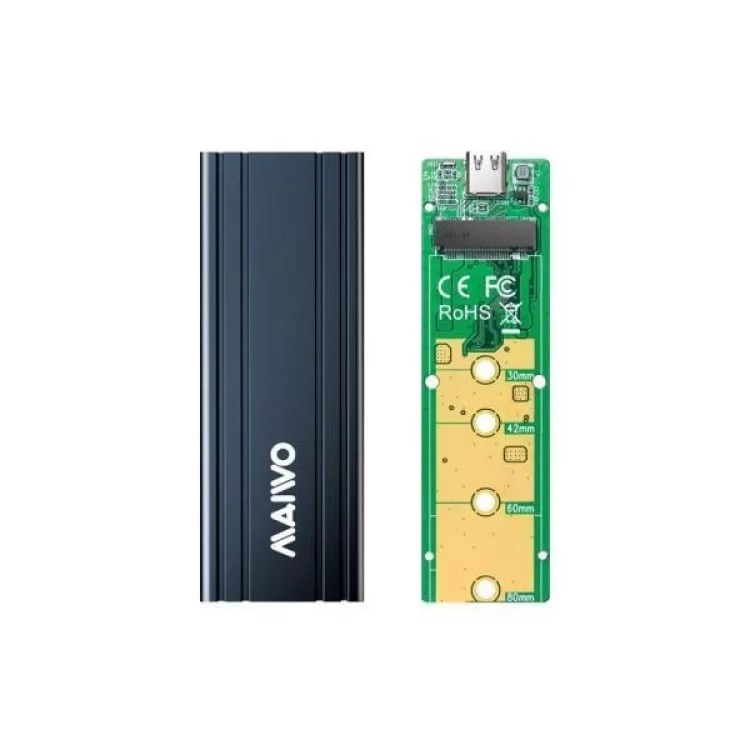 Кишеня зовнішня Maiwo M.2 SSD NVMe (PCIe) — USB 3.1 Type-C (K1686P space grey) відгуки - зображення 5