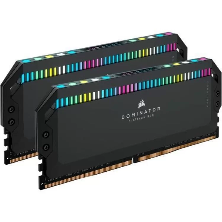 Модуль пам'яті для комп'ютера DDR5 32GB (2x16GB) 6400 MHz Dominator Platinum RGB Black Corsair (CMT32GX5M2B6400C32) ціна 12 918грн - фотографія 2