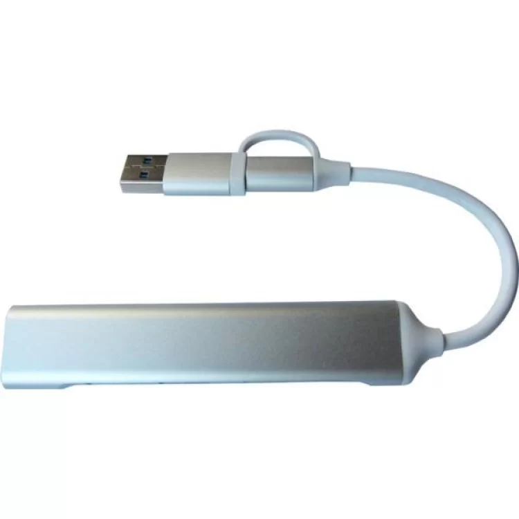 Концентратор Dynamode 5-in-1 USB Type-C/Type-A to 1хUSB3.0, 2xUSB 2.0, card-reader SD/MicroSD (DM-UH-518) ціна 344грн - фотографія 2