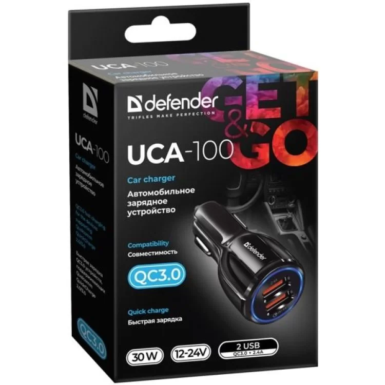 продаємо Зарядний пристрій Defender 2xUSB 30W (2xUSB-A) QC3.0 3А UCA-100 (83833) в Україні - фото 4