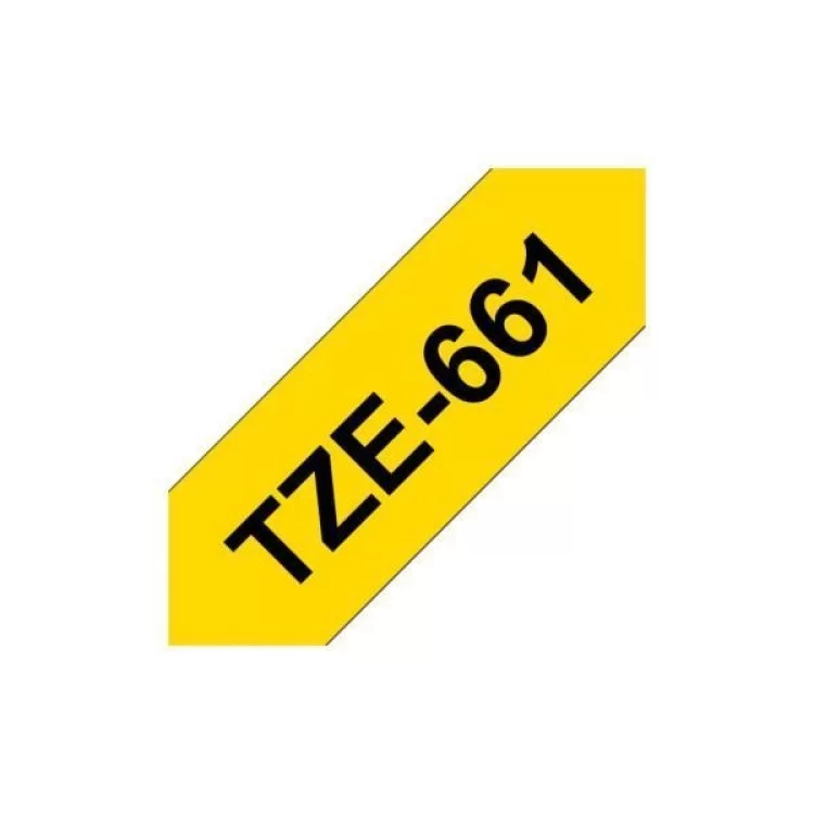 Стрічка для принтера етикеток UKRMARK B-T661P-BK/YE, сумісна з TZE661 ламінована, 36мм х 8м. black on yellow (B-T661P-BK/YE) ціна 672грн - фотографія 2