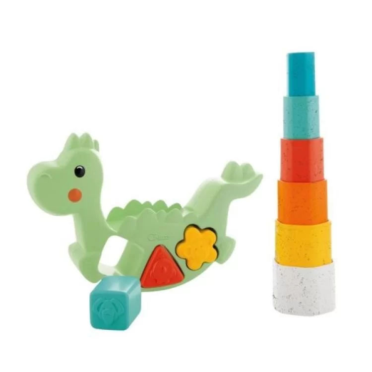 в продаже Развивающая игрушка Chicco сортер 2 в 1 Eco+ Балансирующий динозавр (10499.10) - фото 3