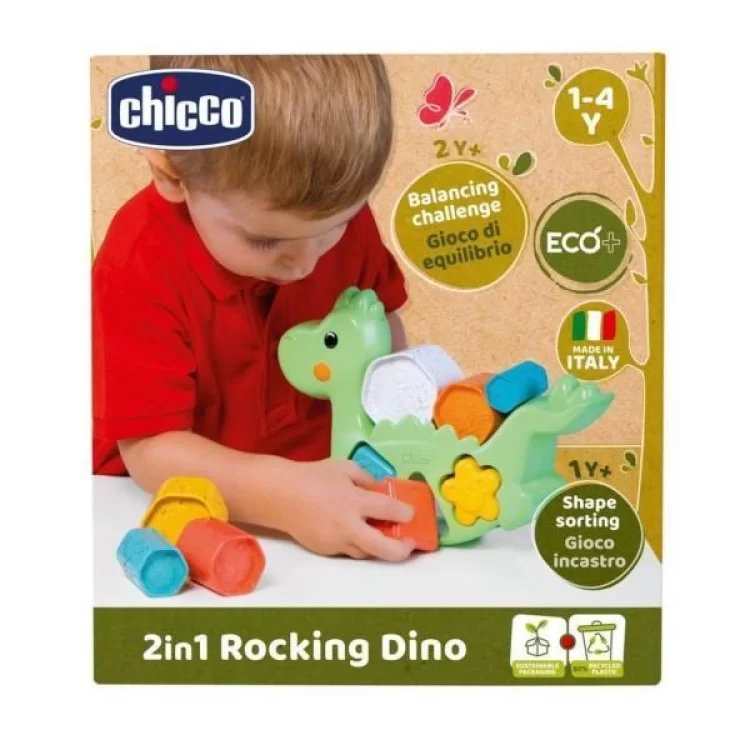 продаем Развивающая игрушка Chicco сортер 2 в 1 Eco+ Балансирующий динозавр (10499.10) в Украине - фото 4