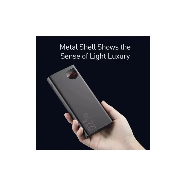 Батарея универсальная Baseus Adaman Metal Digital Display Quick Charge 20000mAh 22.5W (PPAD070101) - фото 9