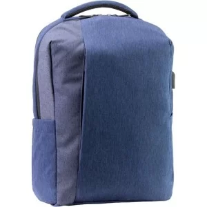 Рюкзак школьный Optima 17.5" USB Techno мужской 0.7 кг 16-25 л Синий с выделенными элементами (O97593-01)