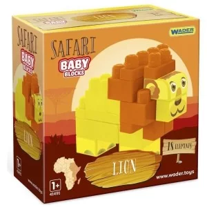 Конструктор Wader Baby Blocks Сафарі - лев (41503)