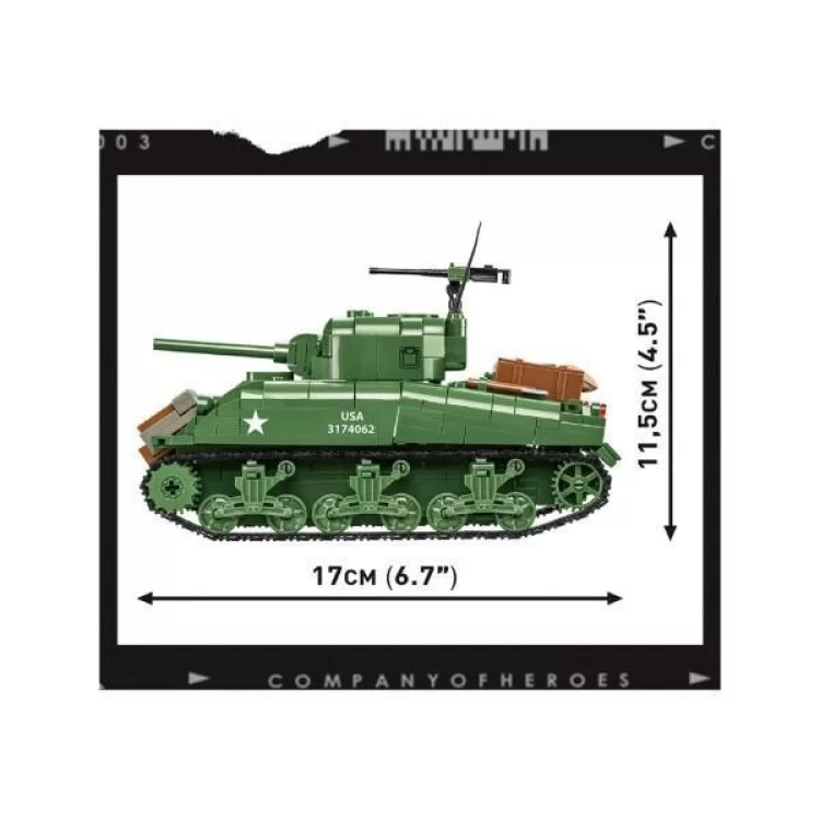 Конструктор Cobi Company of Heroes 3 Танк M4 Шерман, 615 деталей (COBI-3044) инструкция - картинка 6