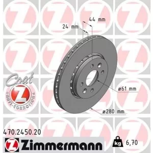 Гальмівний диск ZIMMERMANN 470.2450.20