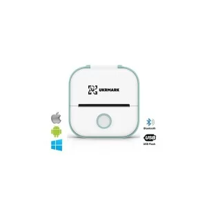 Принтер чеков UKRMARK P02GN Bluetooth, бело-зеленый (00912)