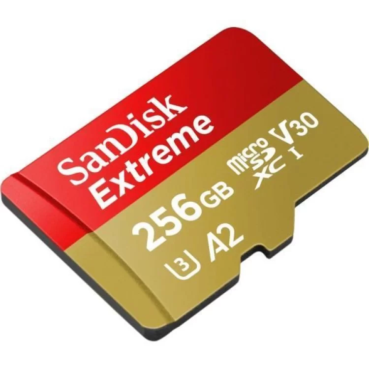 Карта пам'яті SanDisk 256GB microSD class 10 UHS-I U3 Extreme (SDSQXAV-256G-GN6MN) ціна 2 123грн - фотографія 2