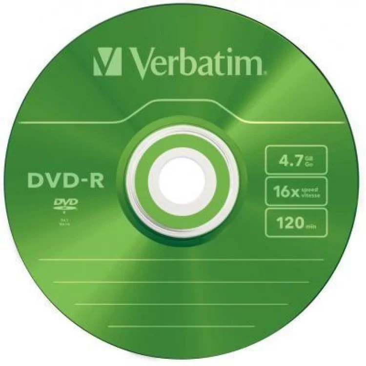 Диск DVD Verbatim 4.7Gb 16X Slim case 5 шт Color (43557) характеристики - фотографія 7