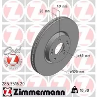 Тормозной диск ZIMMERMANN 285.3516.20