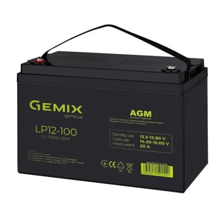 Батарея до ДБЖ Gemix LP 12В 100 Ач (LP12100) ціна 12 130грн - фотографія 2