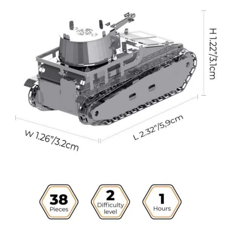 Конструктор Metal Time коллекционная модель Leichttraktor Vs.Kfz.31 (MT063) цена 749грн - фотография 2