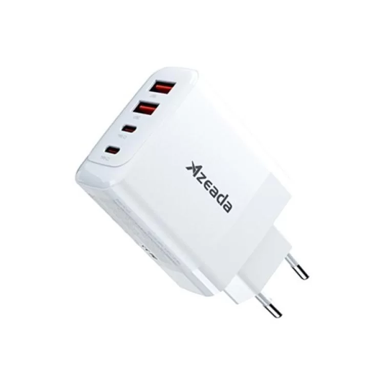 Зарядное устройство Proda AZEADA Seagulls AZ-19 GaN5 65W USB-A (QC4.0) USB-C (PD3.0) white (AZ-19-WH)