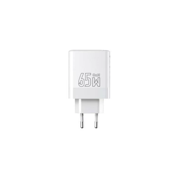 Зарядний пристрій Proda AZEADA Seagulls AZ-19 GaN5 65W USB-A (QC4.0) USB-C (PD3.0) white (AZ-19-WH) ціна 1 438грн - фотографія 2