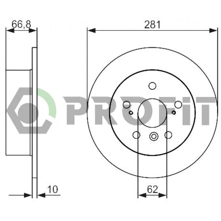 Гальмівний диск Profit 5010-2028