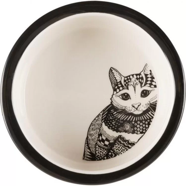 Посуд для котів Trixie Zentangle 300 мл / 12 см (4011905251202) ціна 278грн - фотографія 2